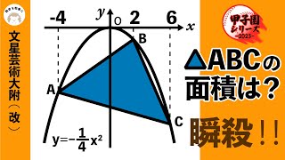 座標平面上の三角形の面積 文星芸術大附（改） [upl. by Eisenstark]