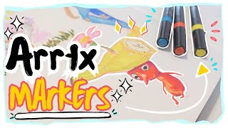 Arrtx Marker Review Trying Acrylic Markers for the FIRST Time✨ [upl. by Yeleek]