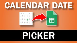 How to Add a Calendar Date Picker in Google Sheets [upl. by Oruntha]