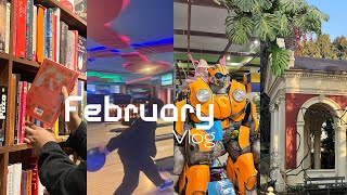 FEBRUARY DIARY  visiting bookstore📚 bowling  cafe hopping garden🌷and dance practice [upl. by Fullerton233]