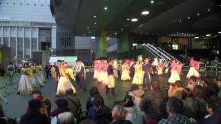 高知工科大学よさこい踊り子隊 龍馬よさこい2016 JR京都駅駅前広場特設会場 [upl. by Ettelegna]