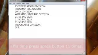 how to add two numbers in cobol [upl. by Llennoc]