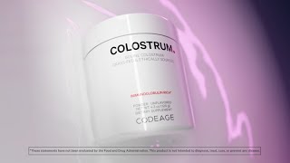 GrassFed Colostrum Powder Supplement  Agglomerated For Solubility  Codeage [upl. by Nil]