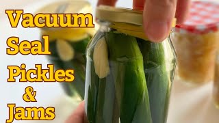 How To DIY Vacuum Seal Homemade Pickles and Jams NO Machine [upl. by Flin]