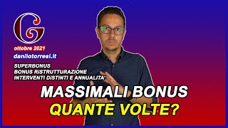 QUANTE VOLTE si può usufruire del bonus ristrutturazione e del Superbonus 110 [upl. by Kronick943]