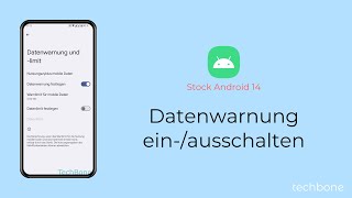 Datenwarnung einschalten oder ausschalten Android 14 [upl. by Salmon]