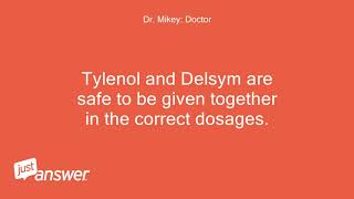 can I give my son tylenol if I gave him some delsym cough [upl. by Adamson224]