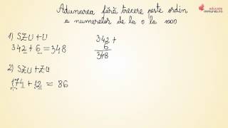 Adunarea fără trecere peste ordin a numerelor de la 0 la 1000  Matematica clasa a IIa [upl. by Ecirpac]