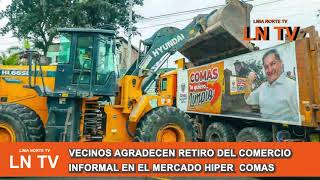 EXTERIORES DEL MERCADO HIPER FUE RECUPERADO DEL COMERCIO INFORMAL [upl. by Yelnahs]