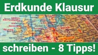 Erdkunde Klausur schreiben  8 Tipps [upl. by Adnat]