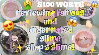 100 Honest Famous amp Underrated Slime Shops Slime Review slimeypandazzz [upl. by Berglund]