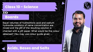 Equal volumes of hydrochloric acid and sodium hydroxide solutions of same concentration are mixed [upl. by Pacifa998]