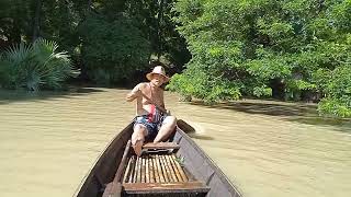 Rowing on the Ayeyarwady River during flood  1 [upl. by Liahcim242]