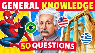 How Good is Your General Knowledge 😏🧠 50 Questions Challenge [upl. by Amitie]