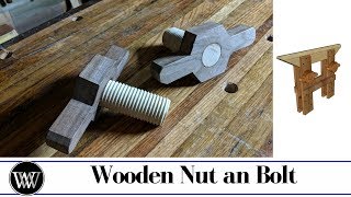 Saw Vice Build Part 5  How to Make a Wooden Nut and bolt [upl. by Armillda622]