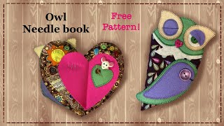 Owl Needle Book With Free Pattern And Tutorial [upl. by Annas]