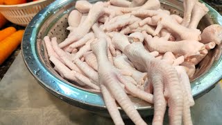 Virgies Vlog is livePreparingamp Peeling Chicken Feet [upl. by Roice]