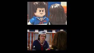 Scoops Ahoy Scene In Lego Comparison Stranger Things 3 shorts [upl. by Anauqat782]