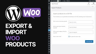 How To Export amp Import WooCommerce WordPress Plugin Products 🛒 [upl. by Valer]