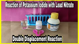 REACTION OF LEAD NITRATE WITH POTASSIUM IODIDE [upl. by Haeluj699]