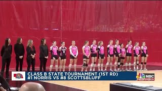 Scottsbluff vs Norris Class B State Volleyball Highlights [upl. by Nuy]