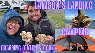 Camping and Crabbing at Lawson’s Landing Dungeness Crab Catch and Cook [upl. by Anelrad]