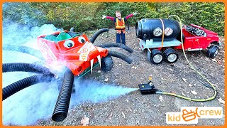 Halloween bug control truck shrinks kids ride on monster truck spider Educational  Kid Crew [upl. by Ennis809]