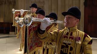 Reveille played by the State Trumpeters of the Household Cavalry  Prince Philip Funeral Service [upl. by Skip]