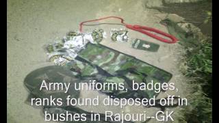 Army uniforms badges ranks found disposed off in bushes in Rajouri [upl. by Letnuahc]