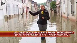 Inondations  Alerte rouge dans le Loiret [upl. by Harte]