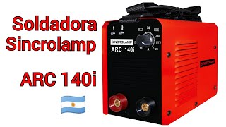 Soldadora INVERTER Sincrolamp ARC 140i pequeña y poderosa [upl. by Lindbom]