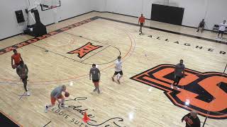 Full Court Warmup Drill BallhandlingFinishing  Oklahoma State MBB [upl. by Katrinka]