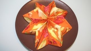 Servietten falten Stern napkin folding star [upl. by Nnaarual422]