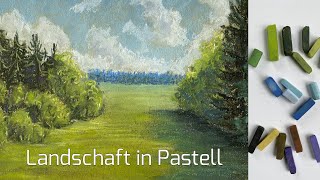 Landschaft mit Pastellkreide malen  Schritt für Schritt Anfänger [upl. by Eirrehs]