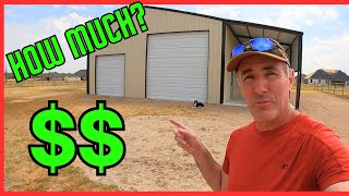 True Cost to Build A Metal Shop  Garage [upl. by Eceela469]