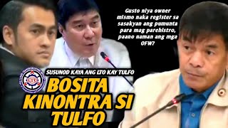 Rep Bosita kinontra si Sen Tulfo sa kagustuhan nito sa LTO na dapat owner mismo ang mag parehistro [upl. by Sedruol]