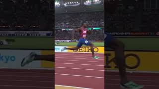 No one makes a 200m look this easy athletics trackandfield running sprint olympics [upl. by Attena219]