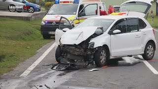 Schwerer Kreuzungscrash auf Eferdinger Straße bei Prambachkirchen [upl. by Abroms20]