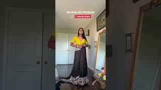 how to drape a saree for beginners  1 minute drape by Natasha Thasan [upl. by Aken]