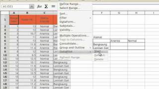 Statistik  Penggunaan OpenOffice Calc untuk Membuat Tabel Silang  Cross Tab [upl. by Yetti]