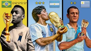 TODOS Los MUNDIALES GANADOS Por SUDAMÉRICA ⚽🏆 [upl. by Broderic]