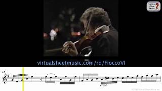 Itzhak Perlman  Allegro by Joseph Hector Fiocco  Sheet Music Play Along [upl. by Aznerol]