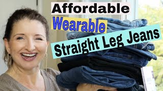 WEARABLE Straight Leg Jeans Over 50 [upl. by Annayt258]