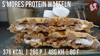 Protein Smores Waffeln  High Protein Fitness Waffeln [upl. by Anitsirt942]