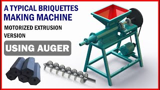 Briquettes Making Machine 3D MODEL FULL ASSEMBLY [upl. by Parcel]