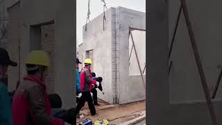 Cement house cement wall installation process Good tools and machinery can increase work efficiency [upl. by Hsizan207]