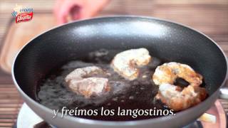 Receta de Langostinos Apanados en Salsa de Piña Mi Cocina La Favorita [upl. by Nirroc]