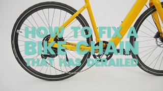 HOW TO FIX A BIKE CHAIN THAT HAS DERAILED [upl. by Faustina]