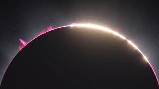 Exmouth Solar Eclipse realtime from 8K footage [upl. by Dorwin]