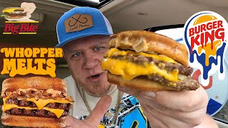 BURGER KING ⭐Whopper Melts⭐ Food Review [upl. by Ehr]